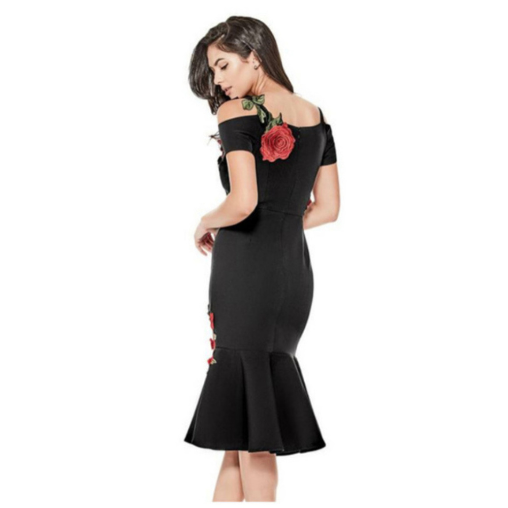 Valentine's Day Spanish Sexy Cocktail Party Semi Formal Dance Little Black Dress - Picture 2 of 6